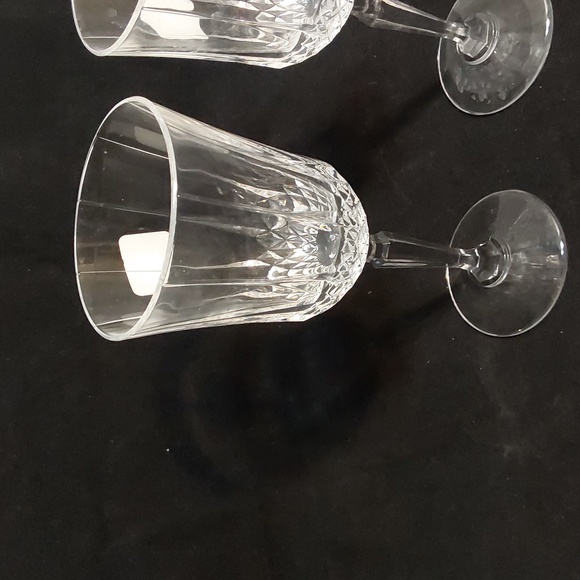 LONGCHAMP GENUINE LEAD -FREE CRYSTAL WINE GOBLET SET OF 2 - Picture 3 of 3